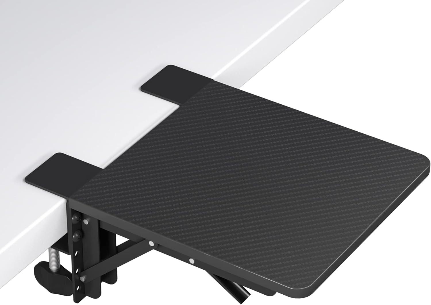 Ergonomic Desk Extender Tray Clamp On Arm Rest Black