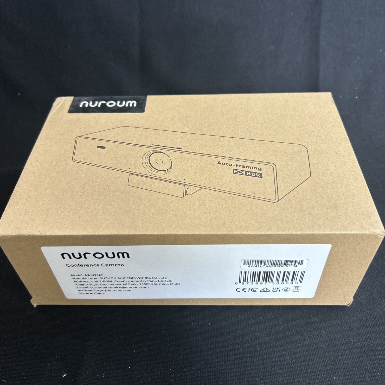 Nuroum Conference Camera AW-V21AF 4K Auto-Framing Webcam Open Box NEW