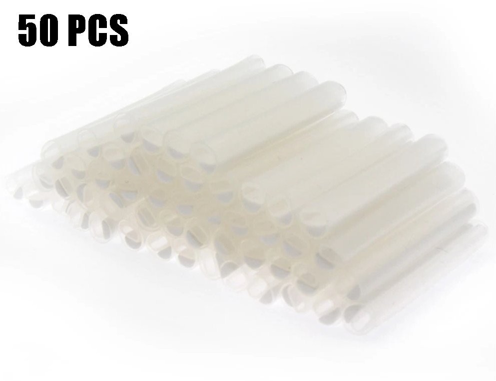 50 PCS Ribbon Splice Protector 40mm Tube Sleeve For 12 Core Pigtail Fiber Optic