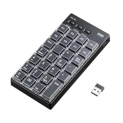 Sanwa Supply Programmable Numeric Keypad 2.4G Model NT-WL26BK