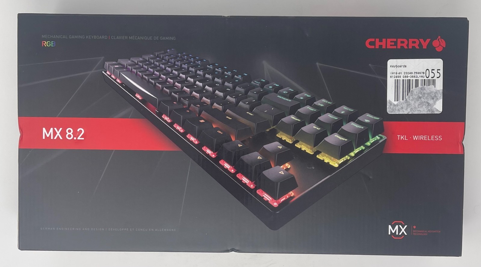 Cherry MX 8.2 TKL Wireless Gaming Keyboard. Compact TenKeyLess. Mechanical 87...