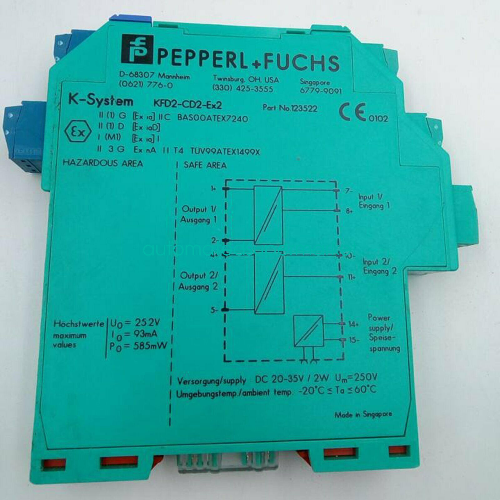 1Pcs New Pepperl+Fuchs kfd2-cd2-ex2 Safety Barrier Shipping by DHL/FedEX