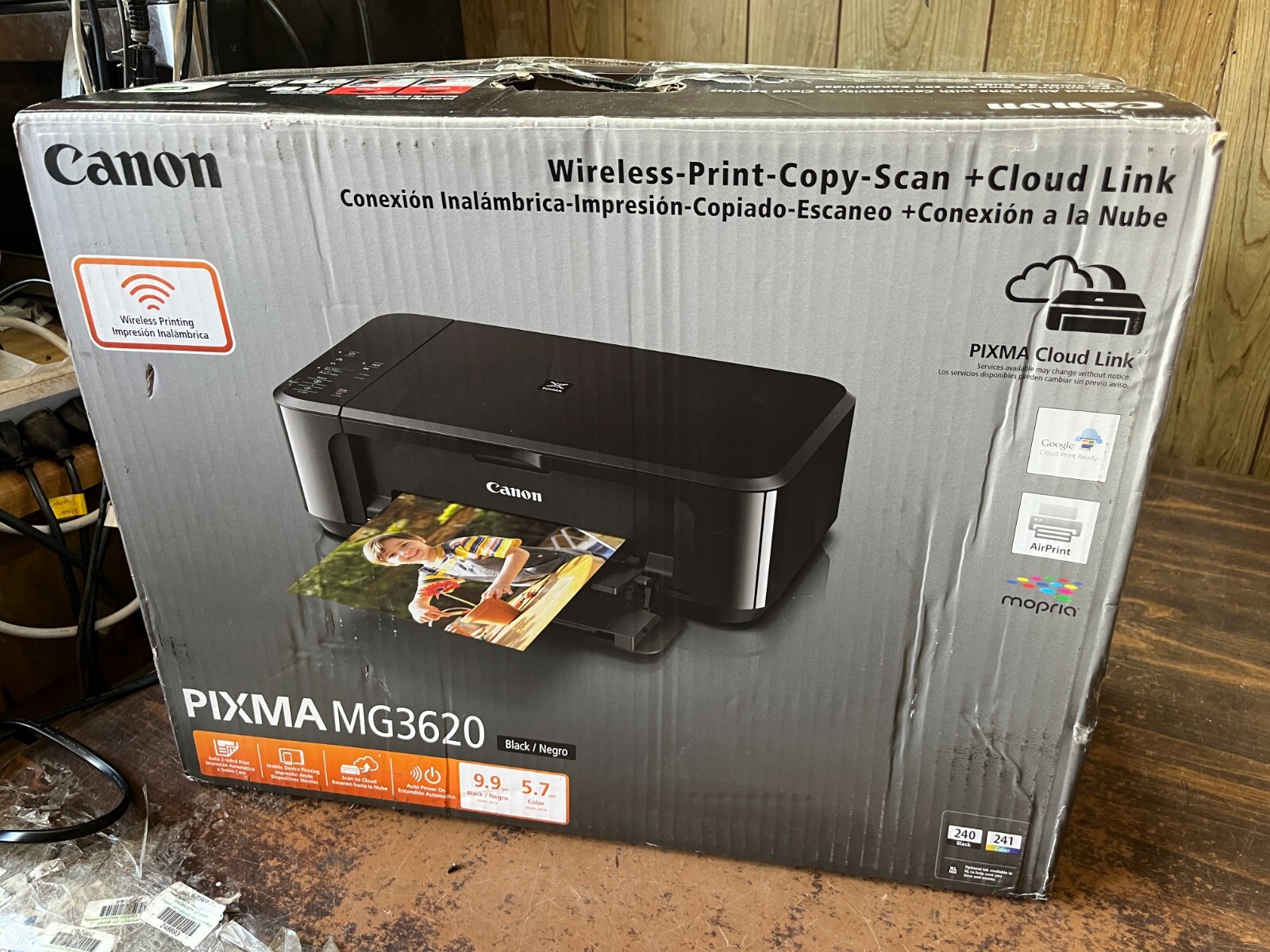Canon PIXMA MG3620 White Wireless All-In-One Inkjet Printer