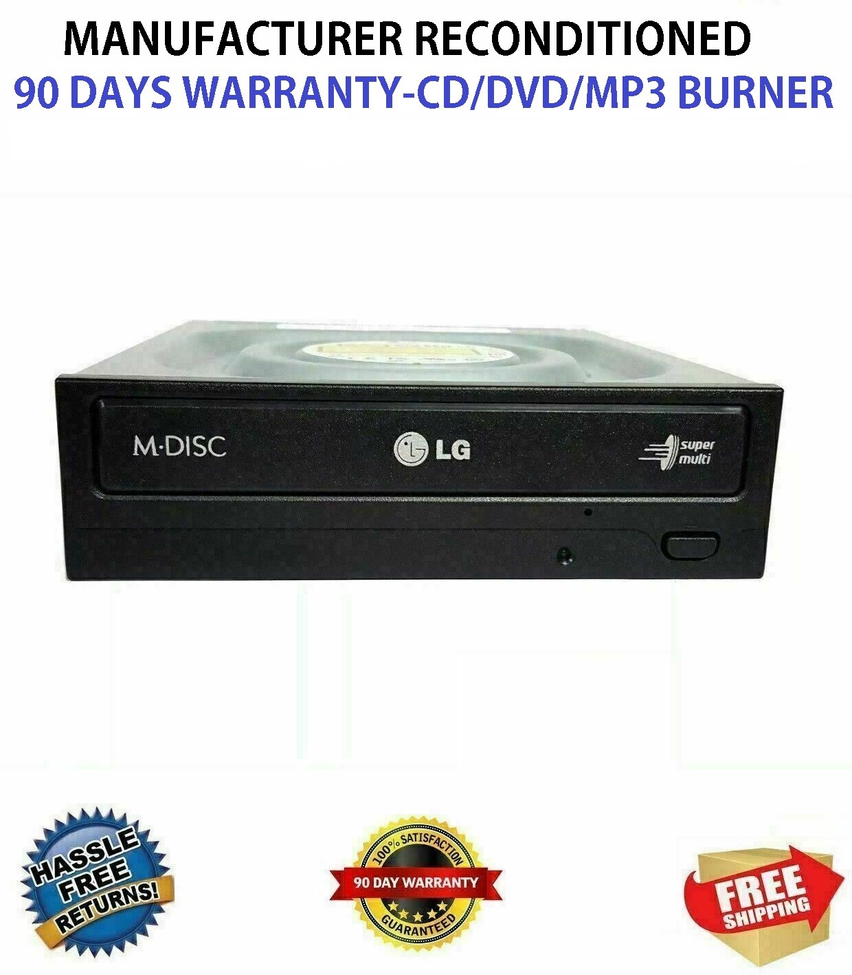 LG Internal Super Multi Drive SATA 24x DVD CD +/-R & RW DL Disc Burner GH24NSB0