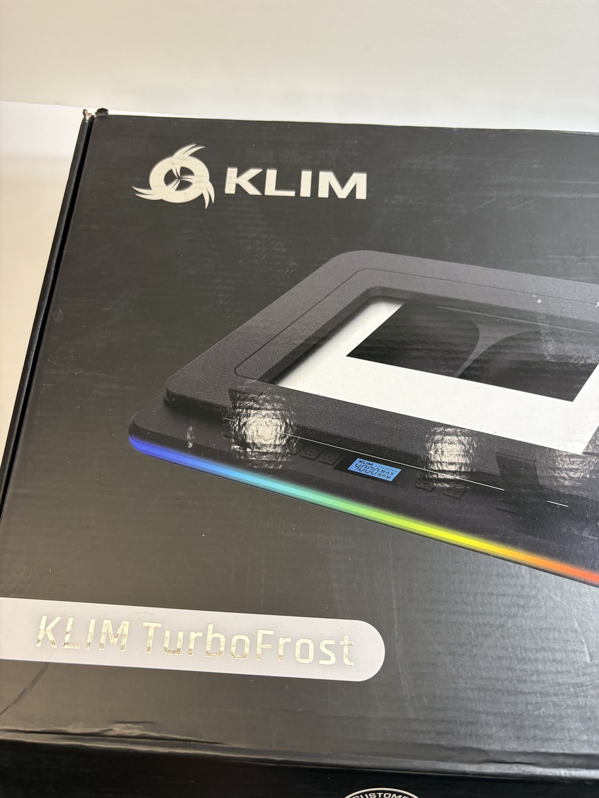 KLIM Turbofrost Laptop Cooling Pad – 4×4000 RPM Turbo Fans RGB 4 USB Ports Gray
