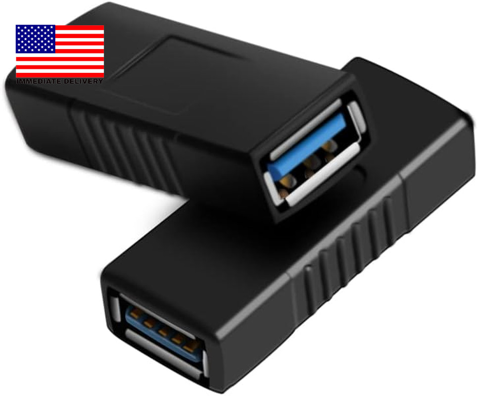 Superspeed USB 3.0 Coupler Adapter Type a Female to Female Bridge Extension Conn