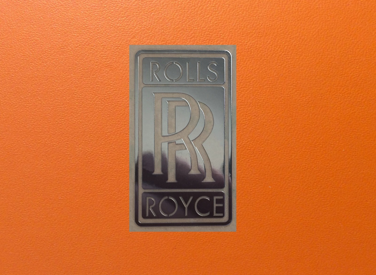 1 pcs Sticker for Rolls Royce Silver Chrome Color Logo Decal Badge 16mm x 30mm