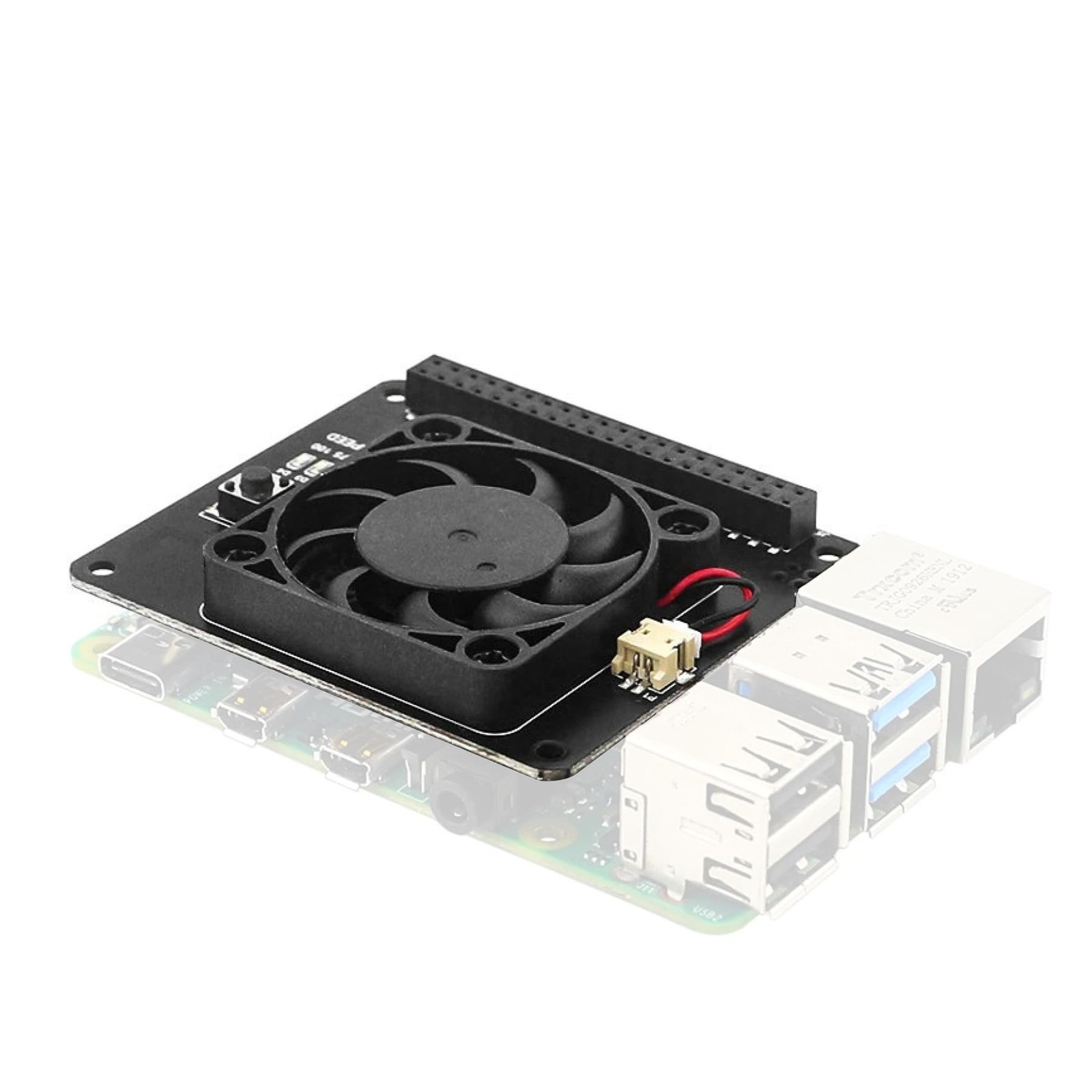 Argon Fan HAT for Raspberry Pi 4 & 3-40mm PWM Fan, Power Button