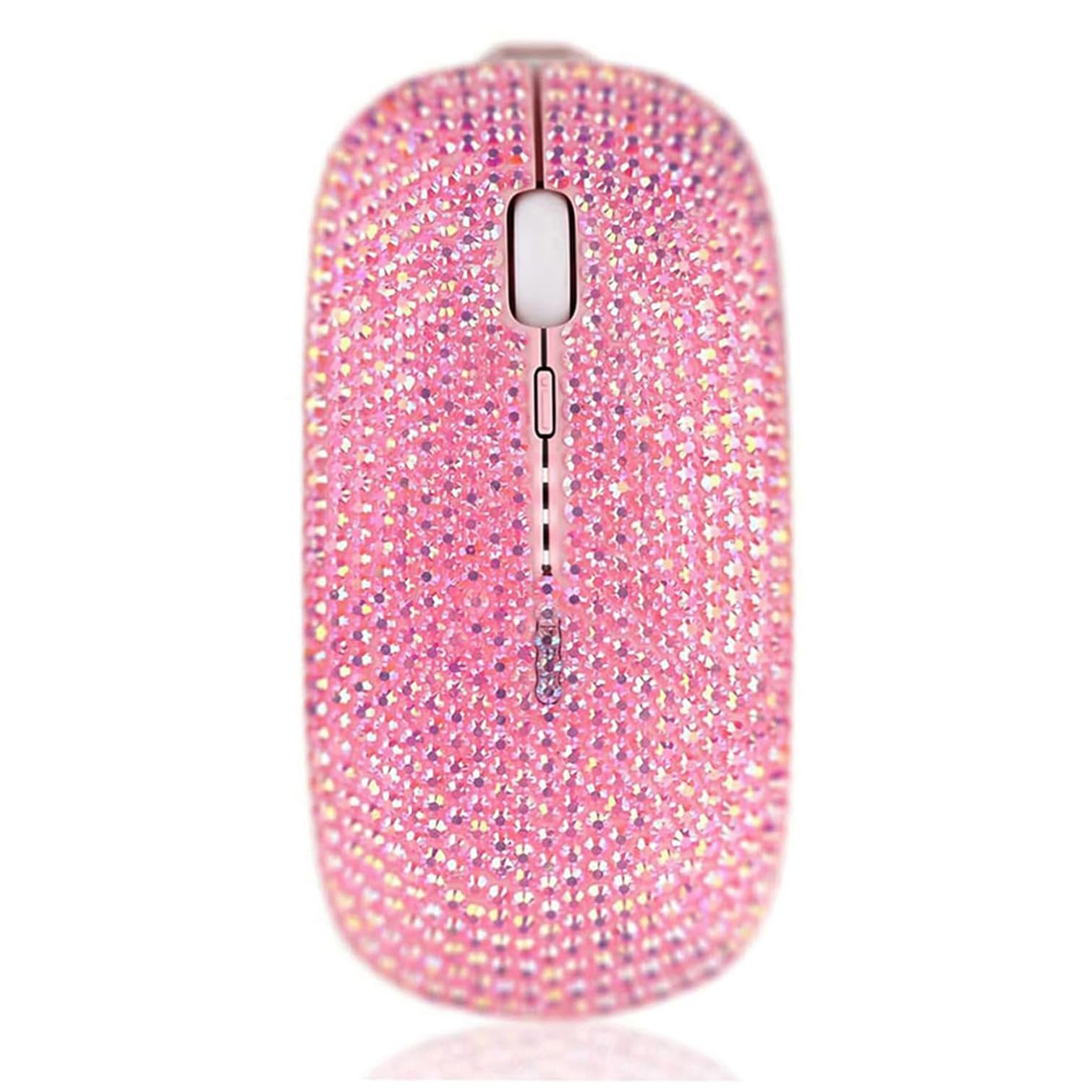 Pink Colorful Bling Luxury Crystal Rhinestone 2.4G Wireless Mouse For Girl