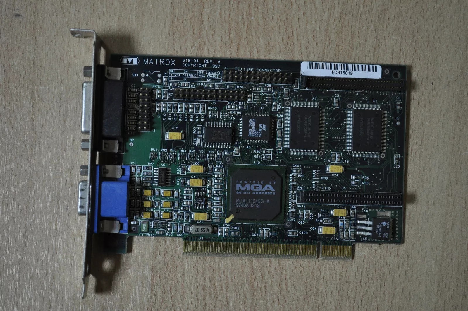 Matrox 618-04 Rev A MGI DVI VGA MY220P/2/OEM MGA 64-BIT GRAPHICS PCI Video card
