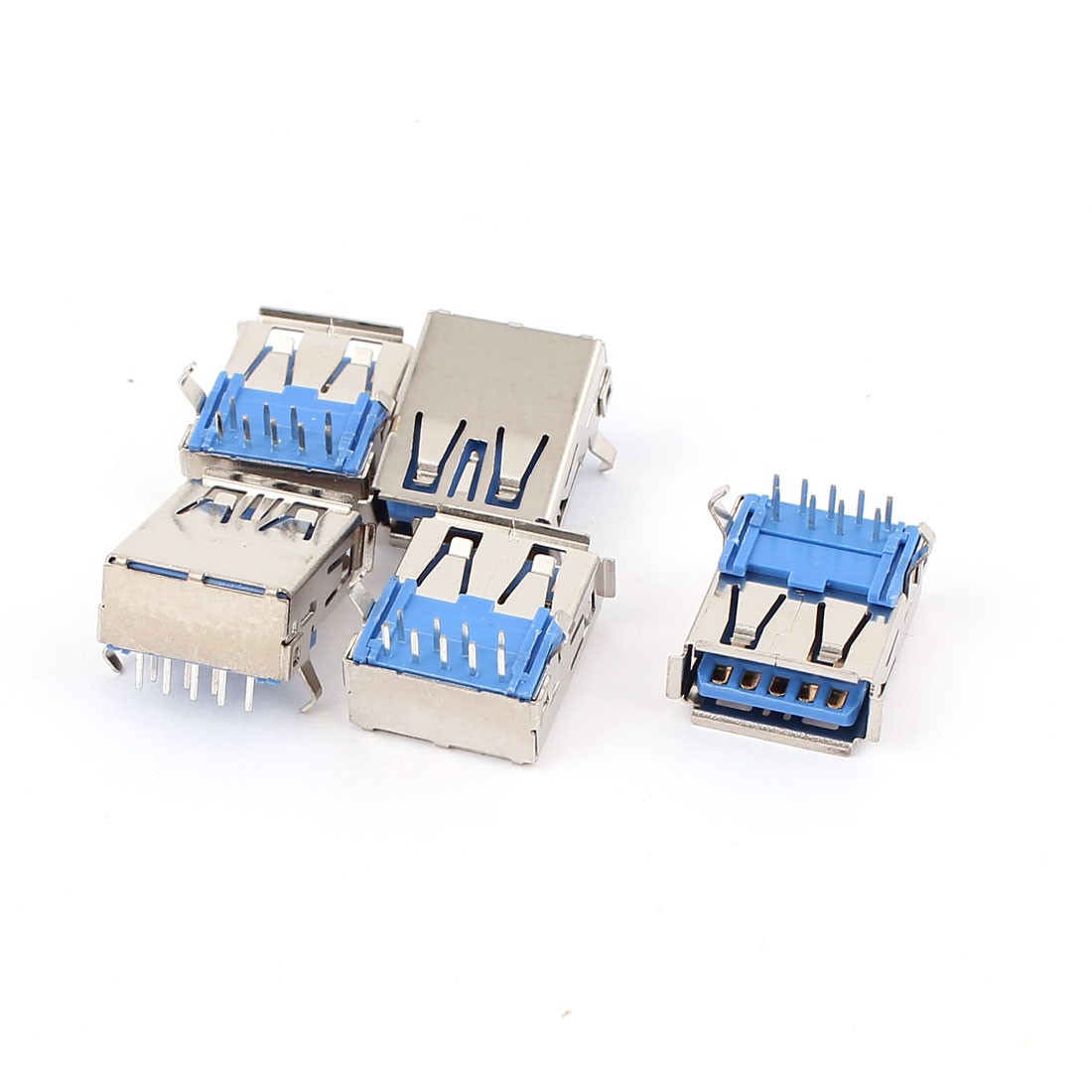5Pcs 9 Pin 90 Degree Panel Mount USB3.0 Type A Female Port Jack Socket Connector