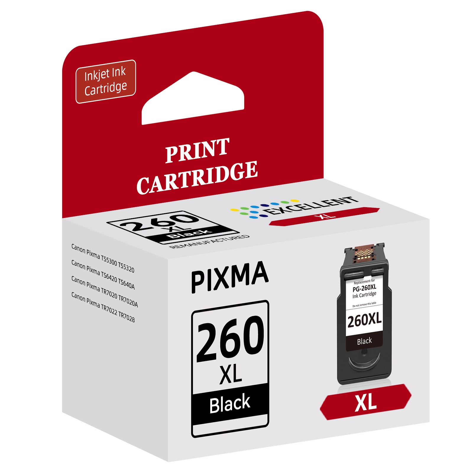 PG-260XL CL-261XL Ink Cartridge Compatible with Canon PIXMA TS6420 TR7020 TR7022