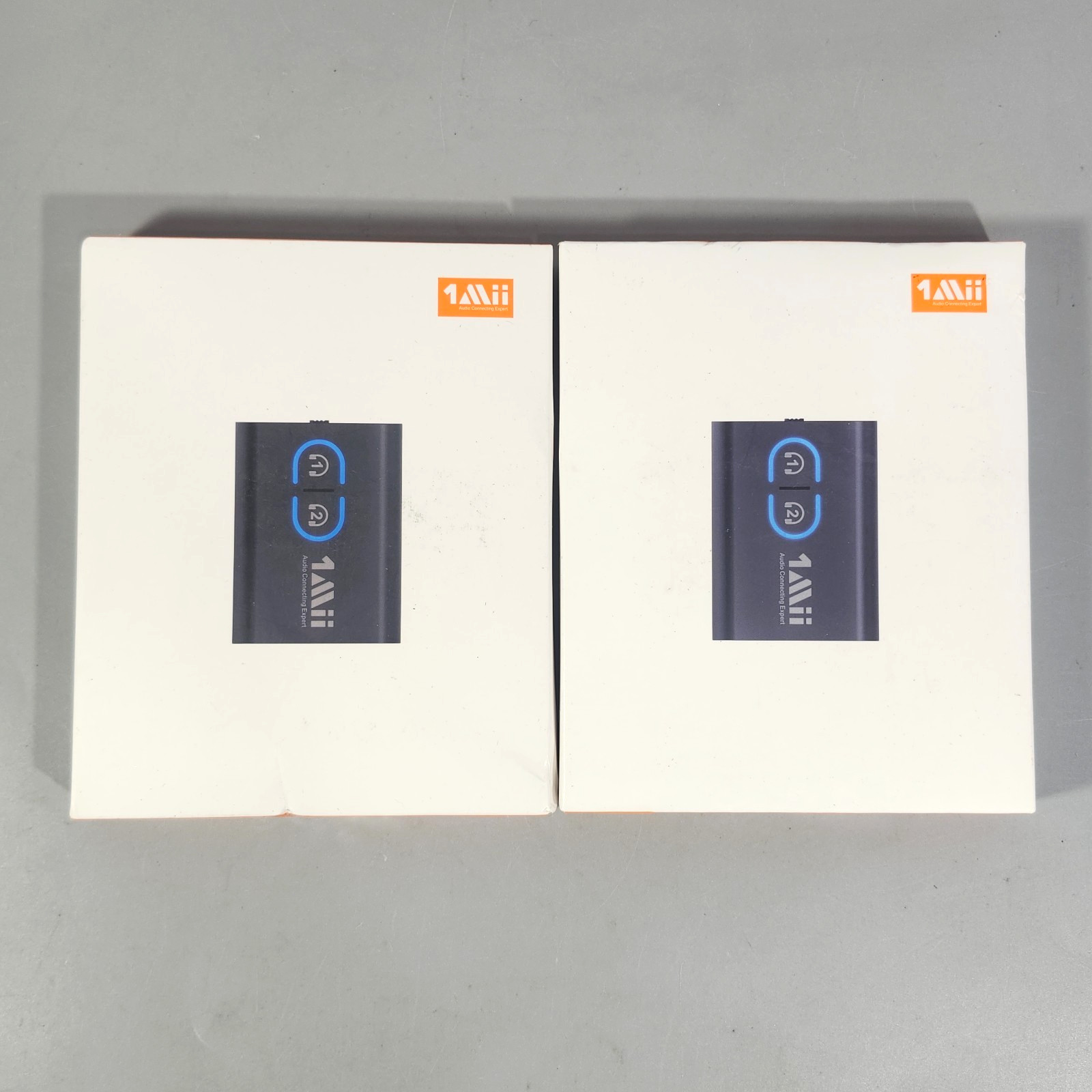 1Mii Bluetooth Transmitter Receiver TV to Wireless Headphones Black White Pair