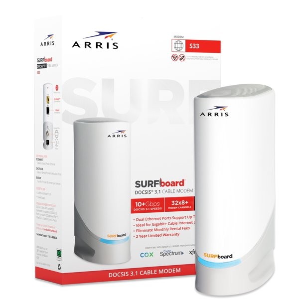 ARRIS 1001360 SURFboard DOCSIS 3.1 Multi-Gigabit Cable Modem with 2.5 Gbps