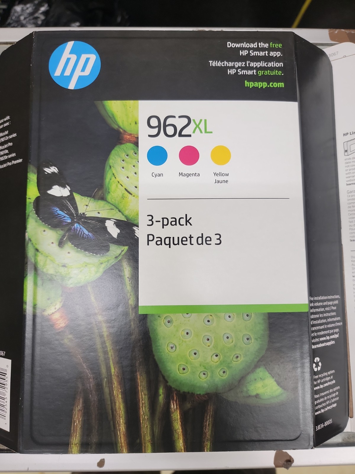 HP 3JB36BN 962XL High Yield Inkjet Cartridge - Yellow/Magenta/Cyan