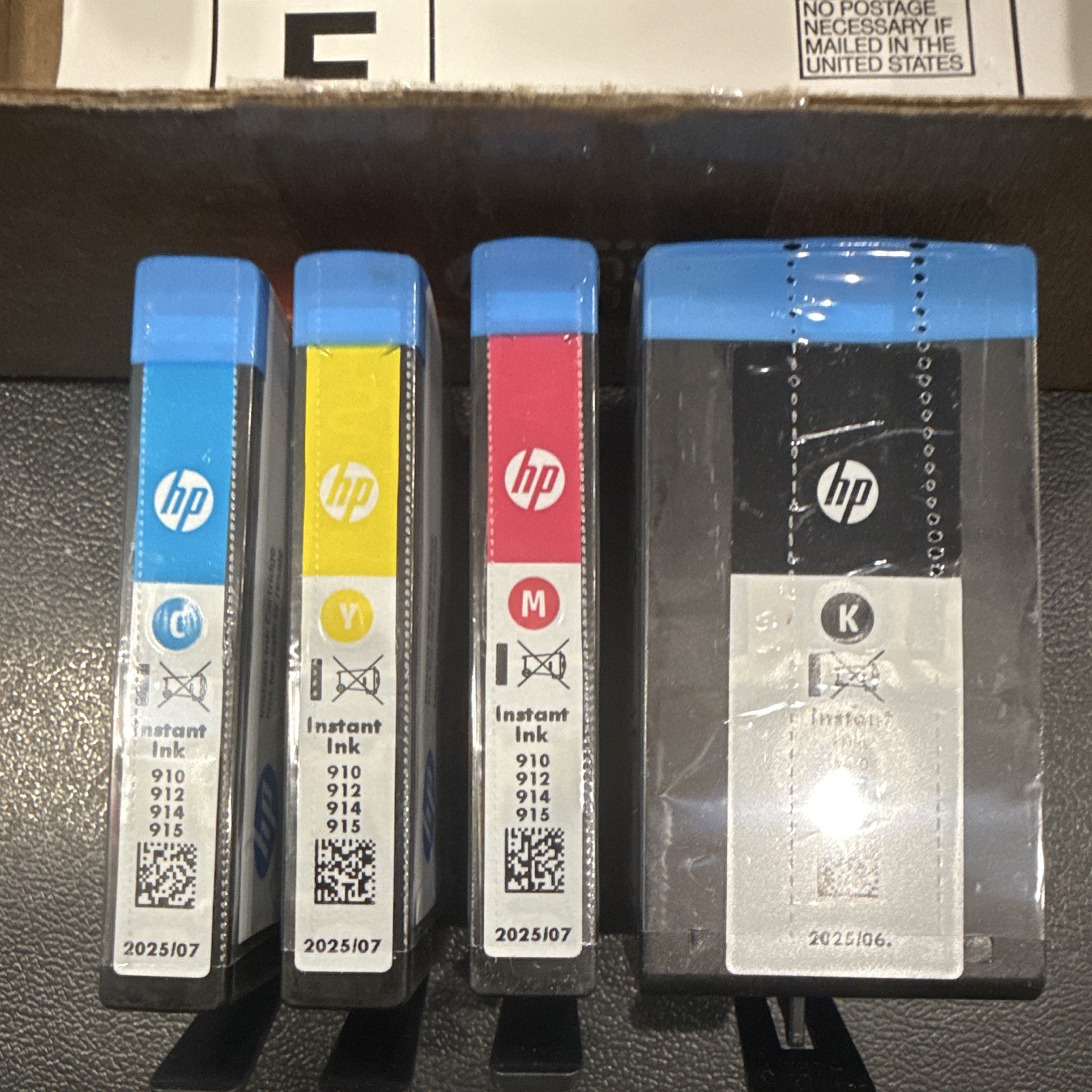 HP Instant Ink Genuine Ink Cartridges Set 910 912 914 915 Black Cyan Magenta