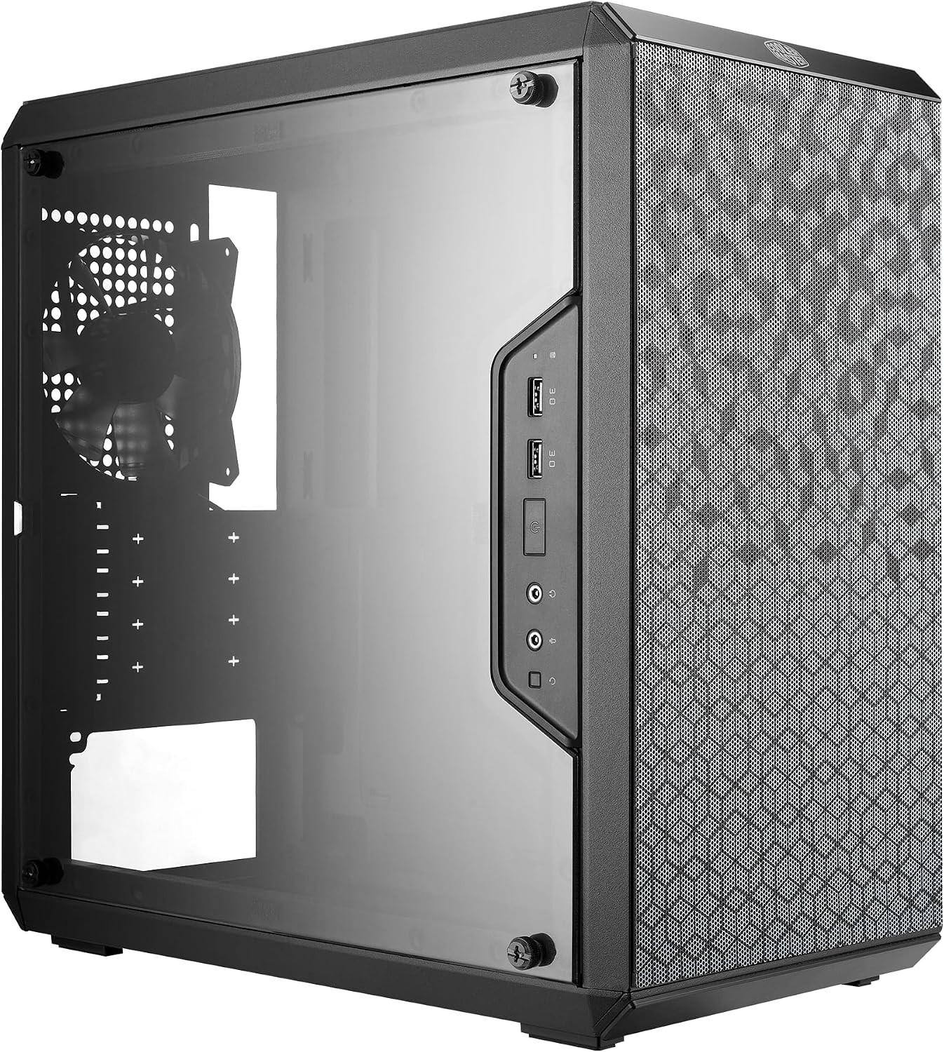 Q300L V1 Micro-Atx PC Case, High Airflow, Transparent Panel