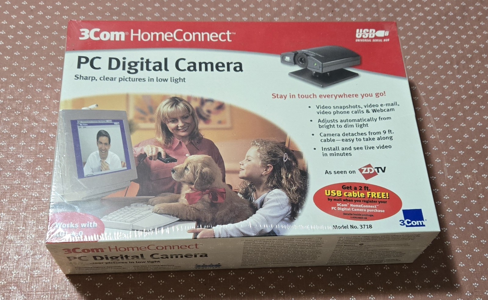 3COM HomeConnect Webcam PC Digital Camera Model 3718 NIB SEALED