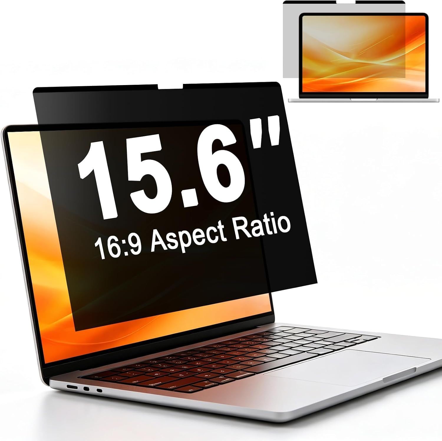 Removable Magnetic Laptop Privacy Screen 15.6 Inch 16:9 for Enhanced Security