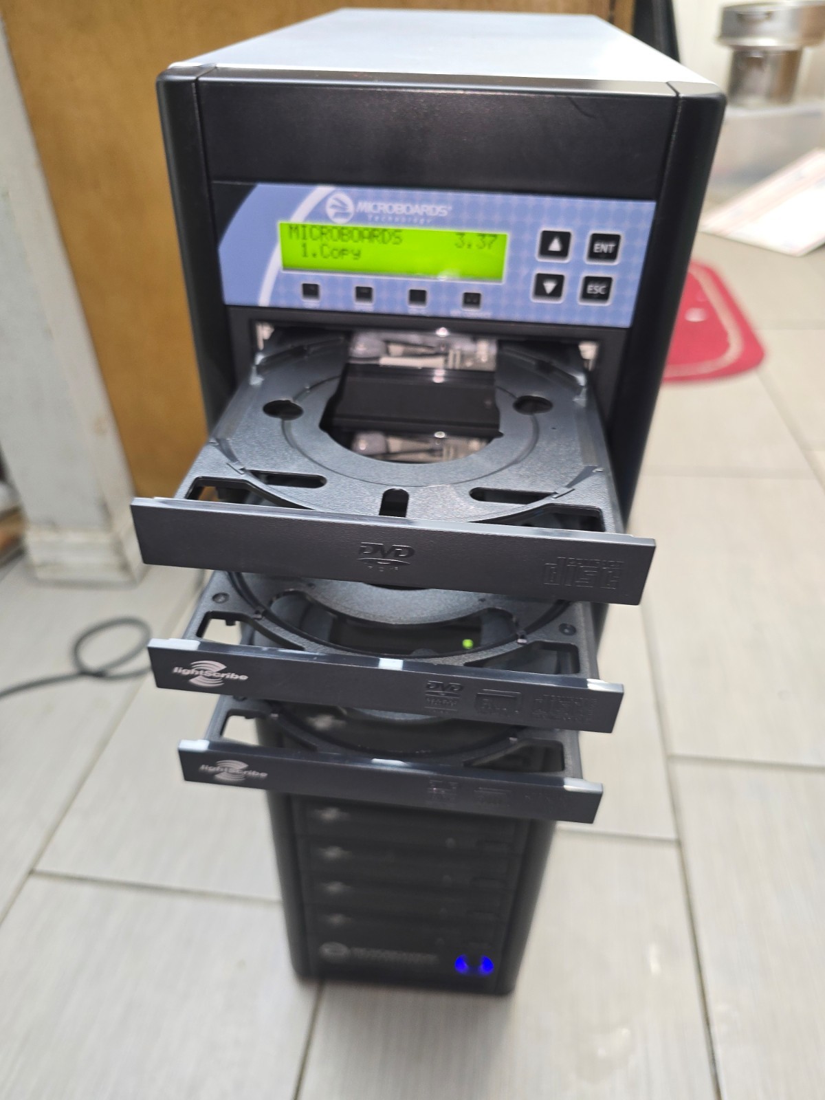 Microboards Technology DVD PRM NET-10 DVD Duplicator 1-10 untested parts/repair