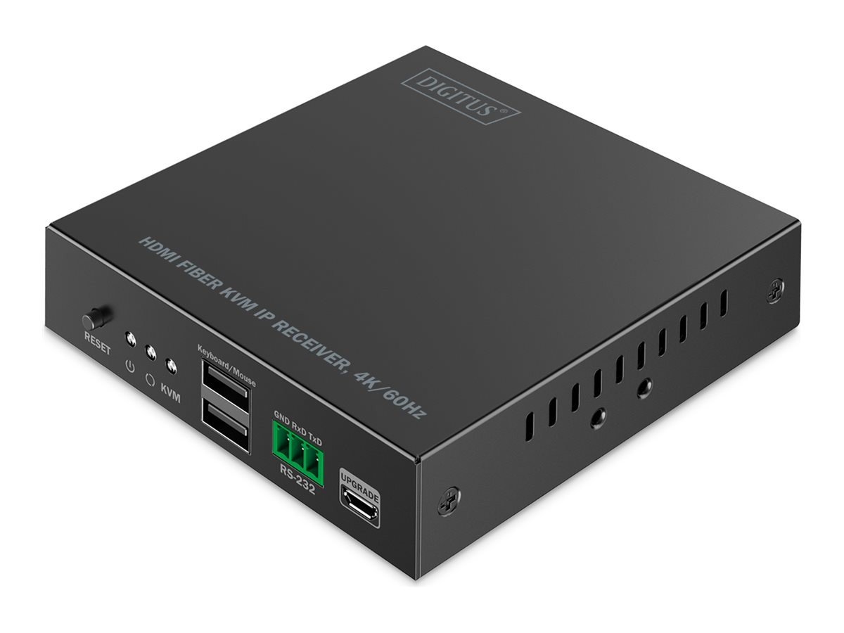 DIGITUS HDMI Fiber KVM IP Receiver 4K/60Hz Digital Cable/Display/Video DS-55349