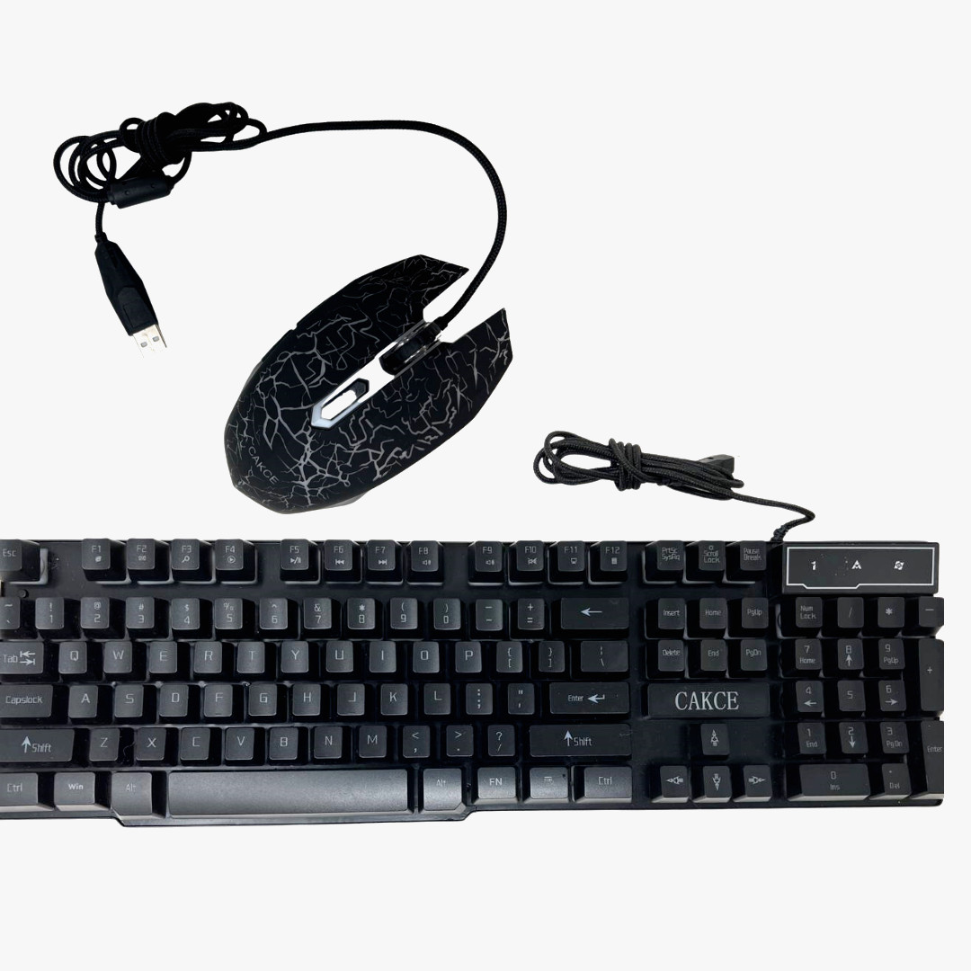 BlueFinger RGB Wired USB Gaming Keyboard and Mouse Ergonomic Combo Set