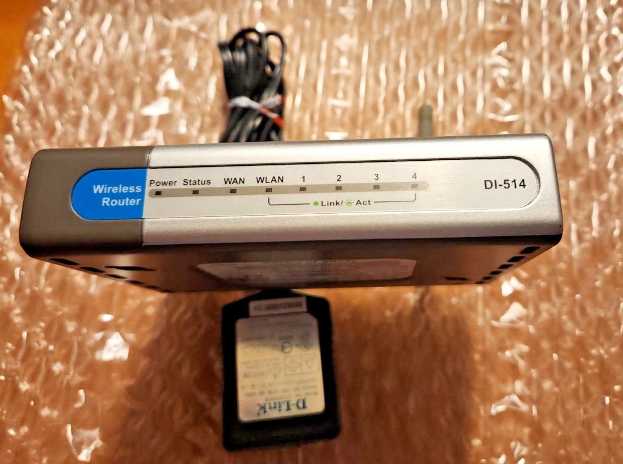 D-Link DI-514 2.4GHz 4-Port Wireless Router – Tested and working