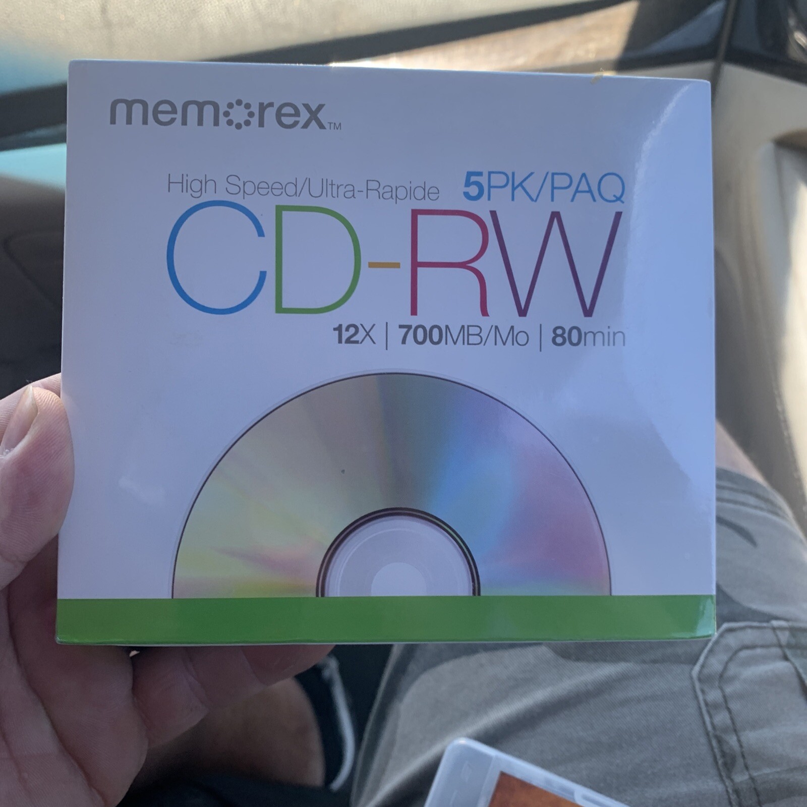 Memorex 5-Pack High Speed CD-RW 12X 700MB 80 Min, Rewritable, Factory Sealed- 5A