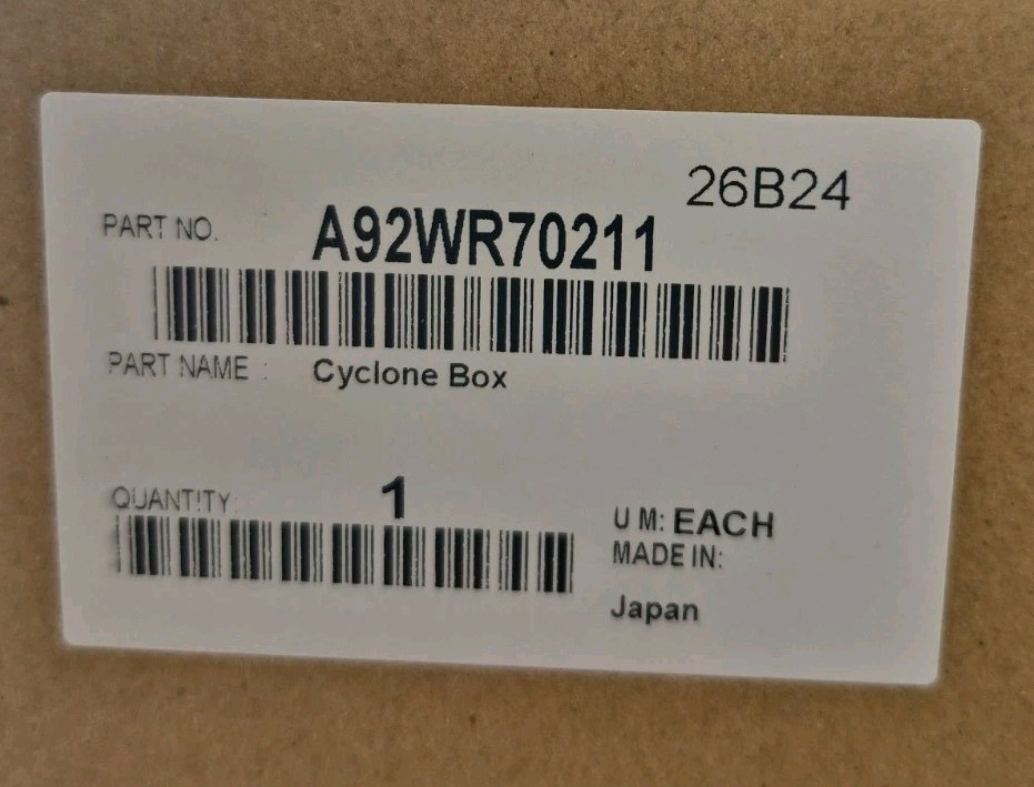 Genuine Konica Minolta C6100/C6085 Cyclone Box A92WR70211 A92WR70200 New