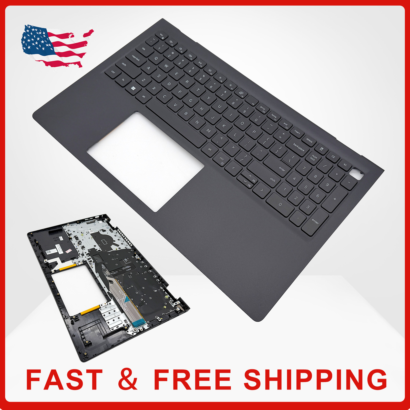 NEW Backlit Keyboard Palmrest C Shell for Dell Inspiron 15 3510 3511 3515 3520