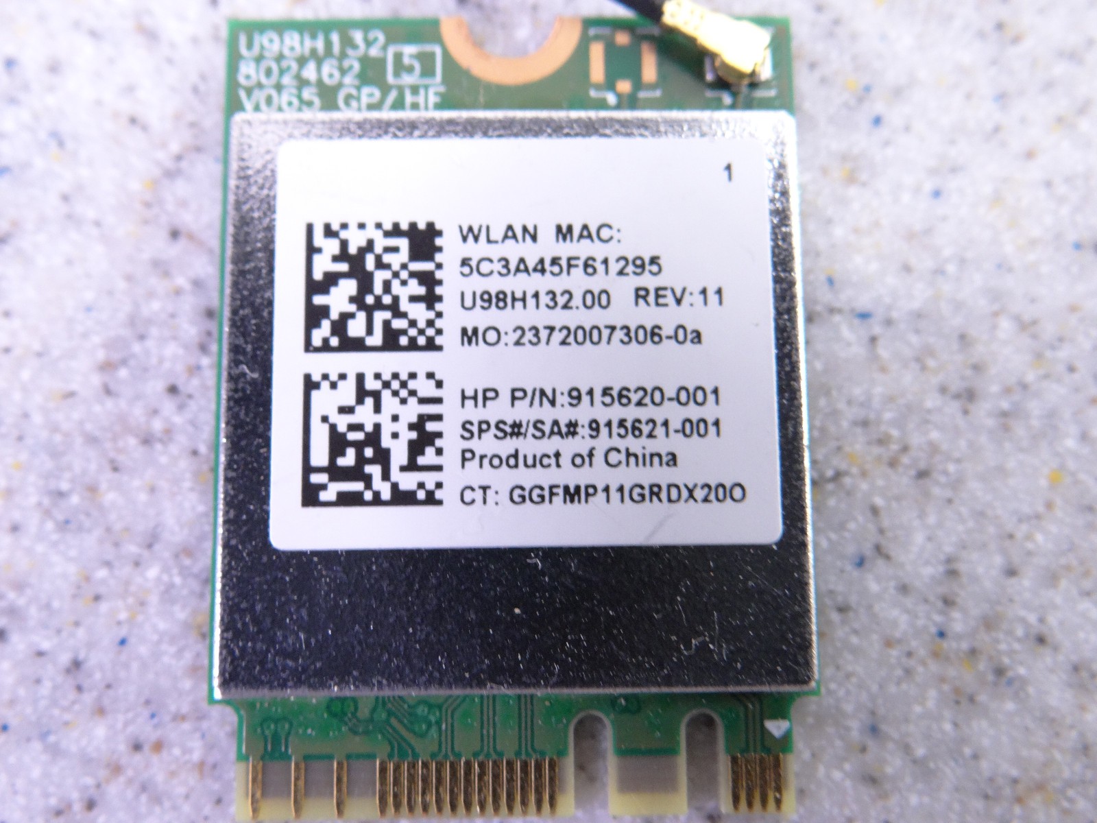 HP WIFI Chip Wireless Adapter Card LAN 802.11ac Bluetooth 4.2 M.2 915620-001