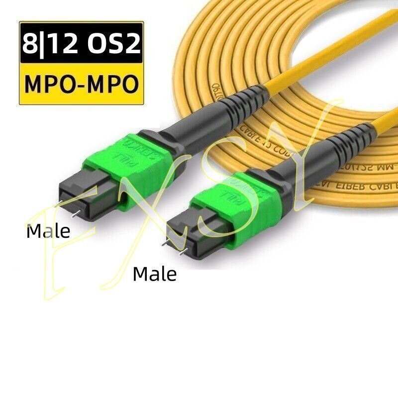 1-5M MPO/UPC Male 9/125 Singlemode OS2 Fiber Optic Cable 12F Type A Trunk Cable
