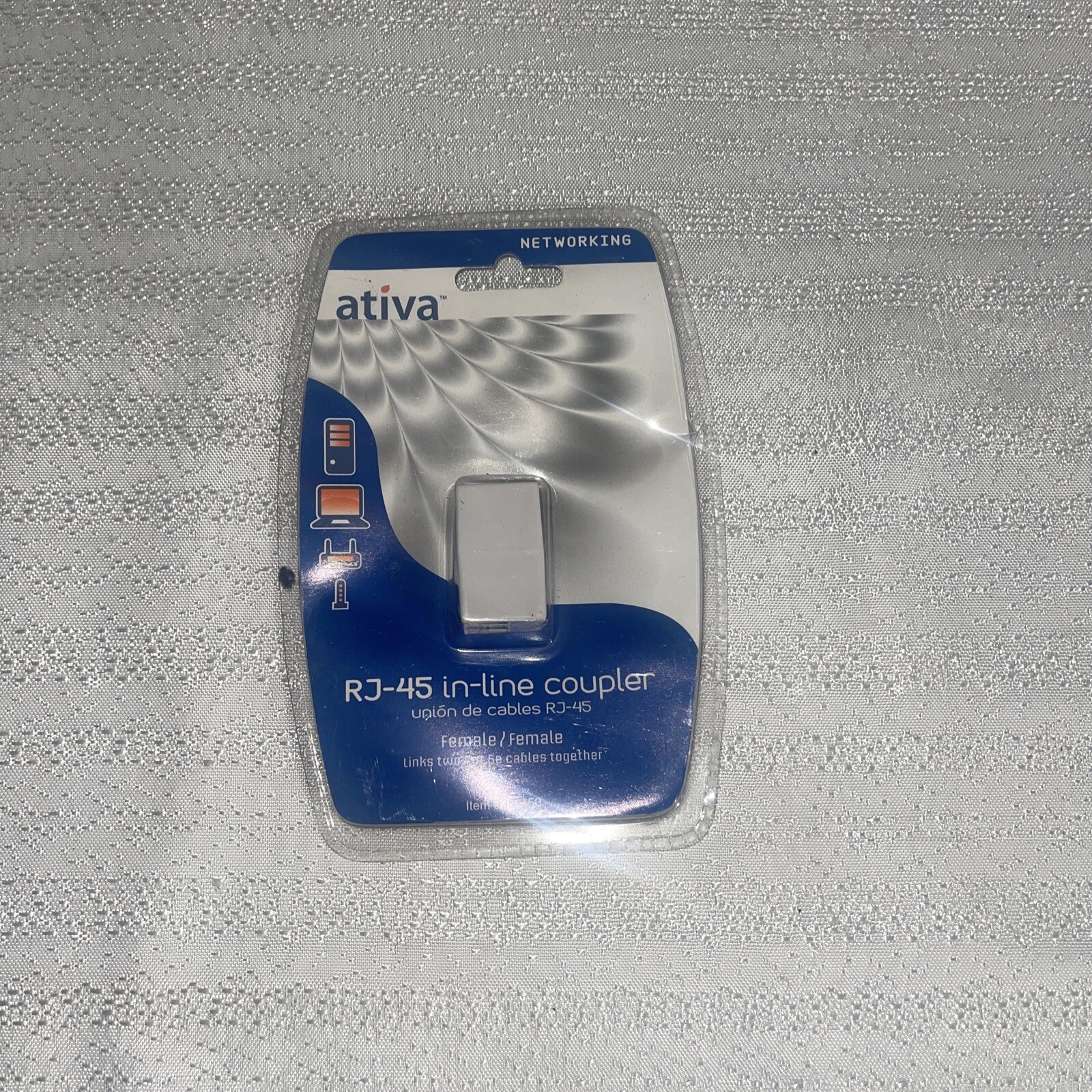 ATIVA 833-450 RJ45  in Line Coupler Cat5e Ethernet Cable Extender
