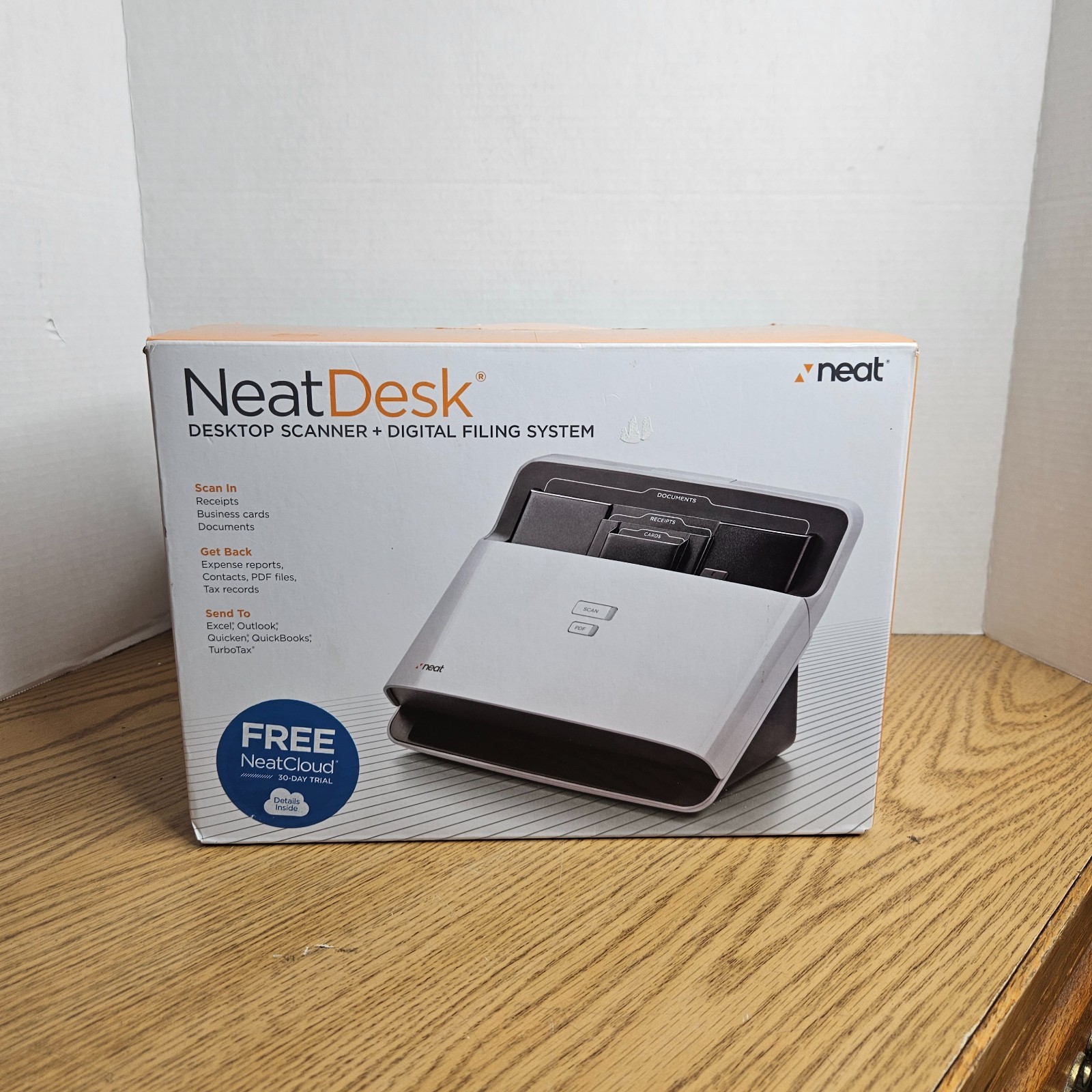 Neat Desk Pass Through Scanner Digital Filing System NEW OPEN BOX