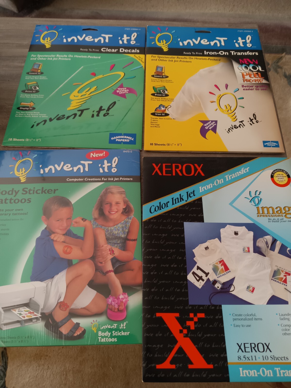 Hammermill Ready Print - Invent It Iron Transfers  Decals  Tattoos Xerox 40 Pcs.