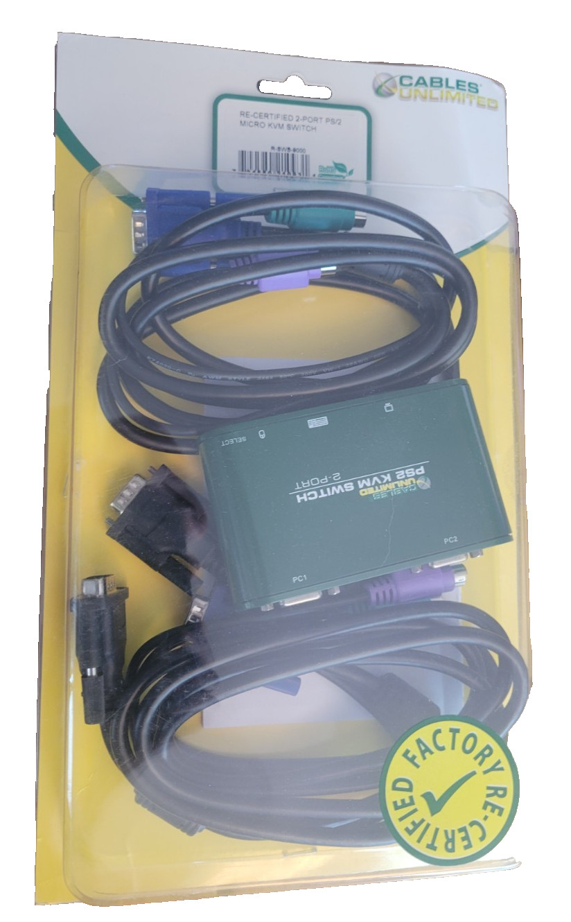 Cables Unlimited SWB-9000 2 Port PS/2 KVM Switch