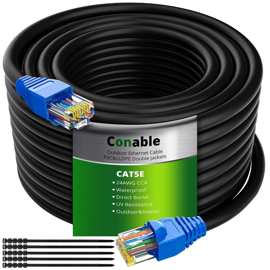 Conable Cat5e Ethernet Cable 400 ft – Outdoor, RJ45 Both Ends