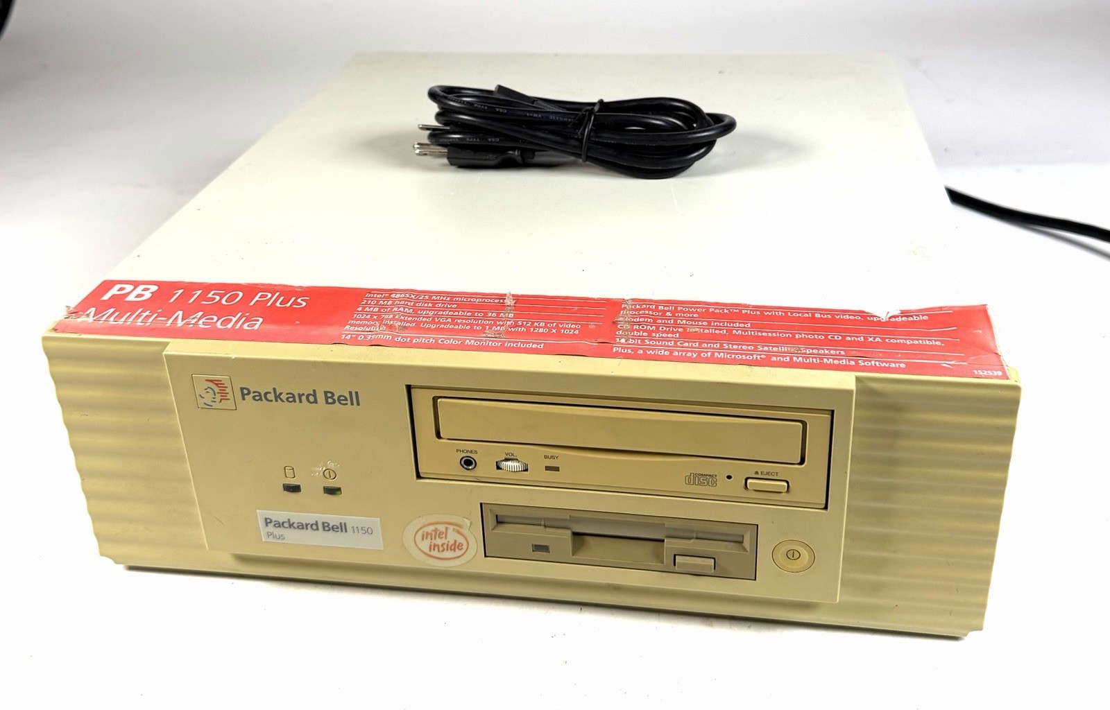 Packard Bell 1150 Plus PB434A Vintage PC Computer Power Tested