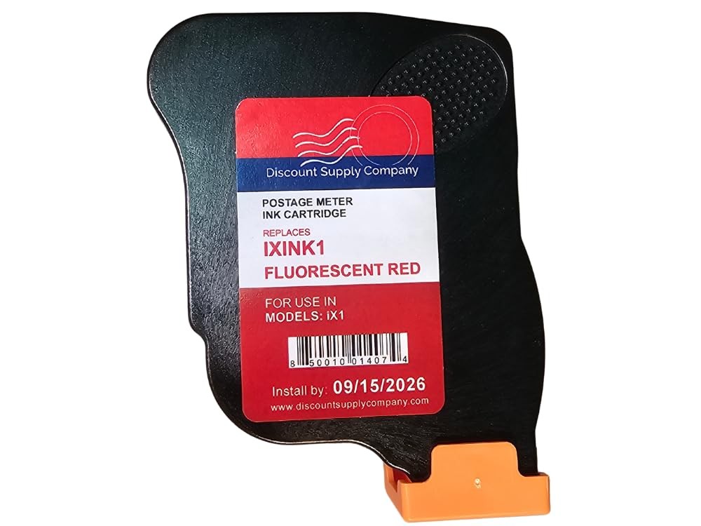 IXINK1 Cartridge for iX-1 Mailing Machine, Fluorescent Red, 90 Day , USA Company