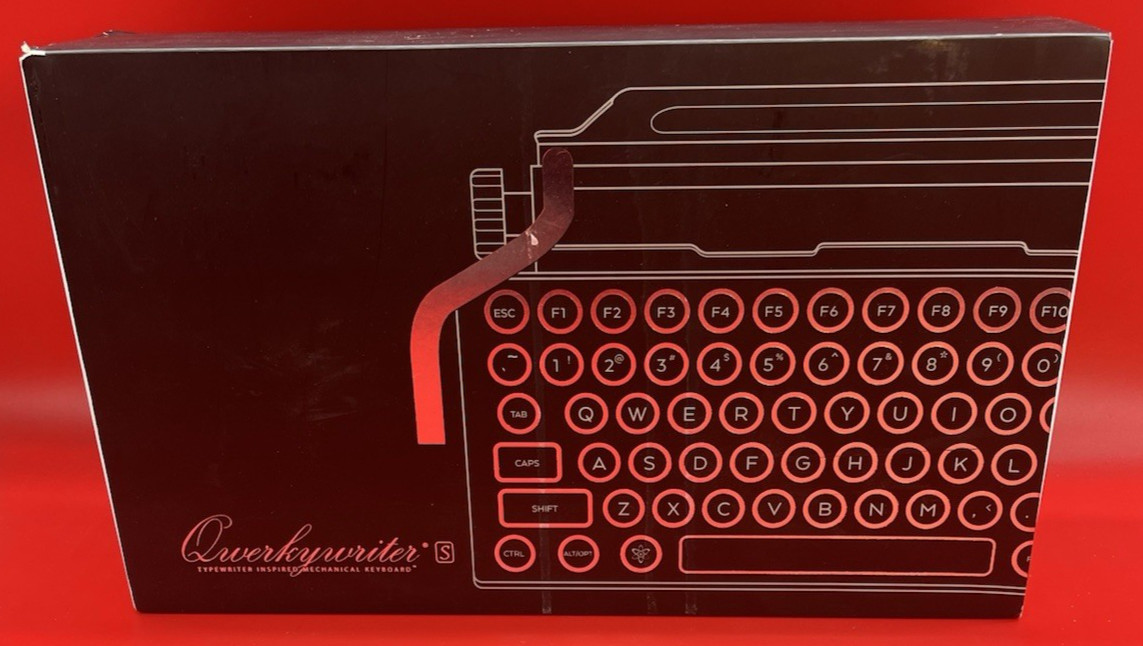 Qwerkywriter S Typewriter Inspired Mechanical Keyboard~White~USB-C/Bluetooth