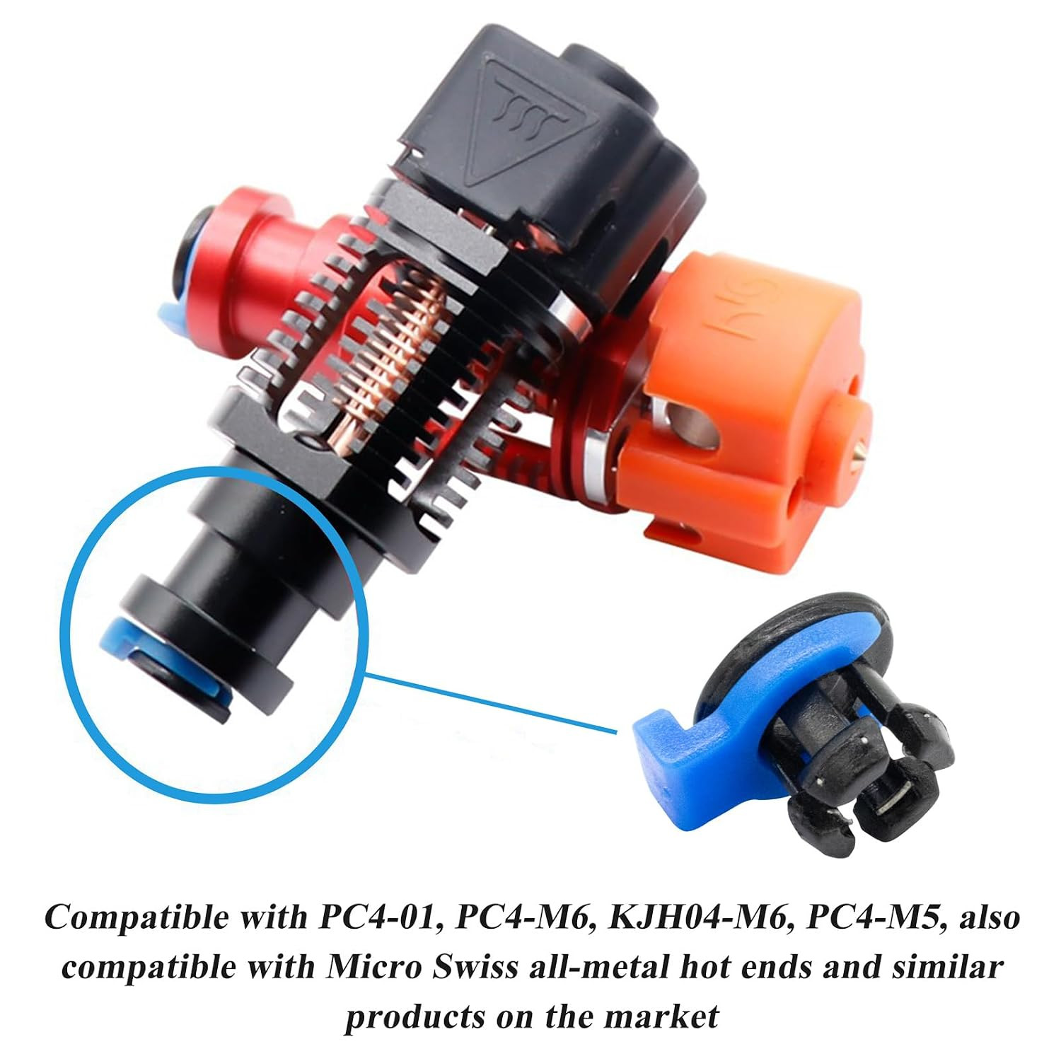 40PCS Bowden Tube Coupler Collet Clamp Clip Bowden Collet and Clip Set Plasti...