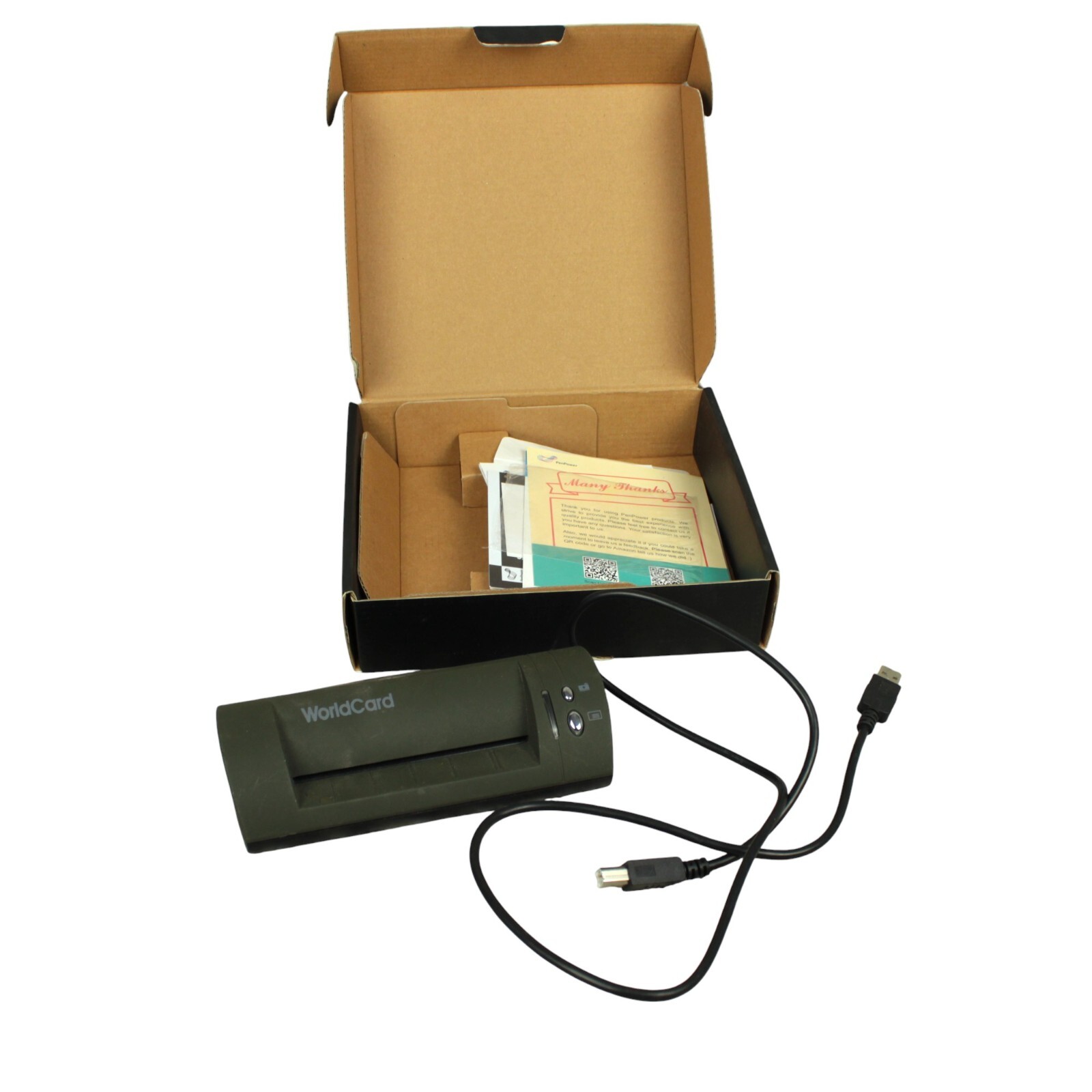 PenPower WorldCard Color KSFA6601EU Business Card Reader & Photo Scanner W/ Cord
