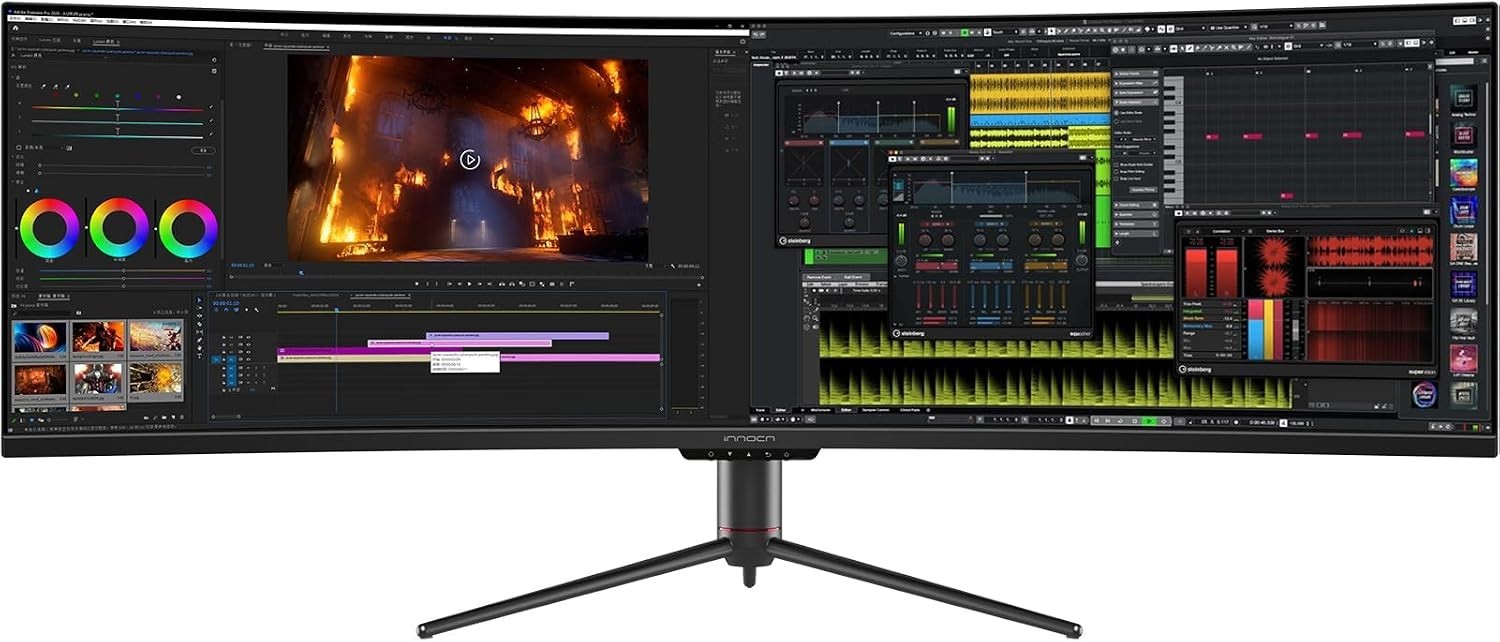 49-Inch Ultrawide Curved Gaming Monitor - Height/Tilt Adjustable & 99% sRGB