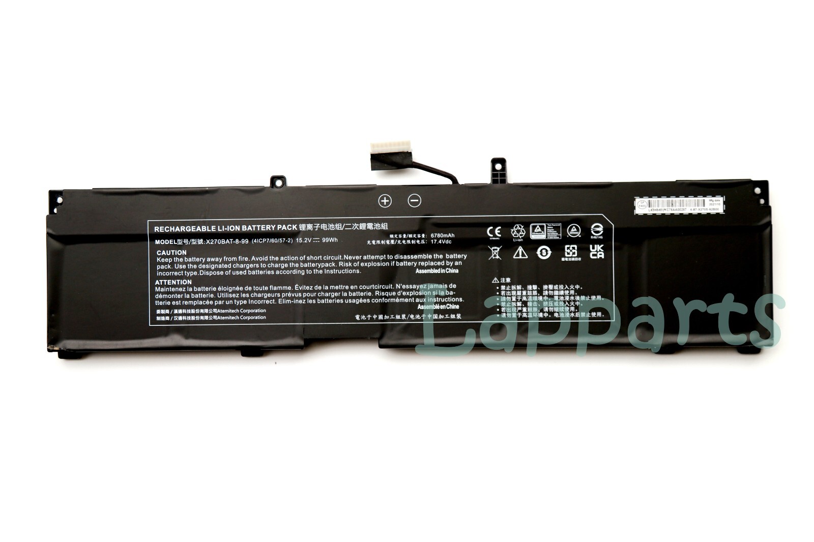 X270BAT-8-99 New Original Battery for Eurocom Raptor X17 Schenker Key 17 Pro