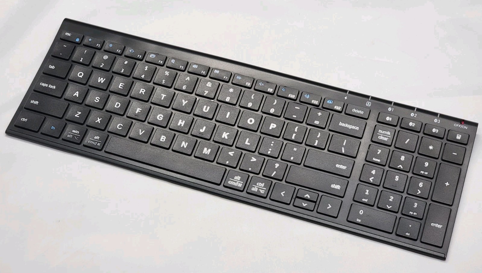 iClever IC-BK10 Keyboard Bluetooth Universal Rechargeable Ultra Slim Size Black