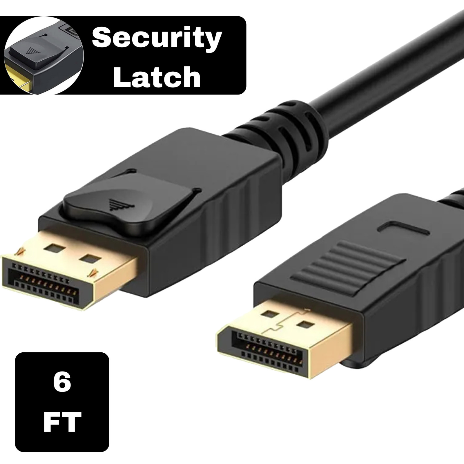 6FT Premium DP To DP Displayport Cable Video Cable For PC Computer Laptop TV