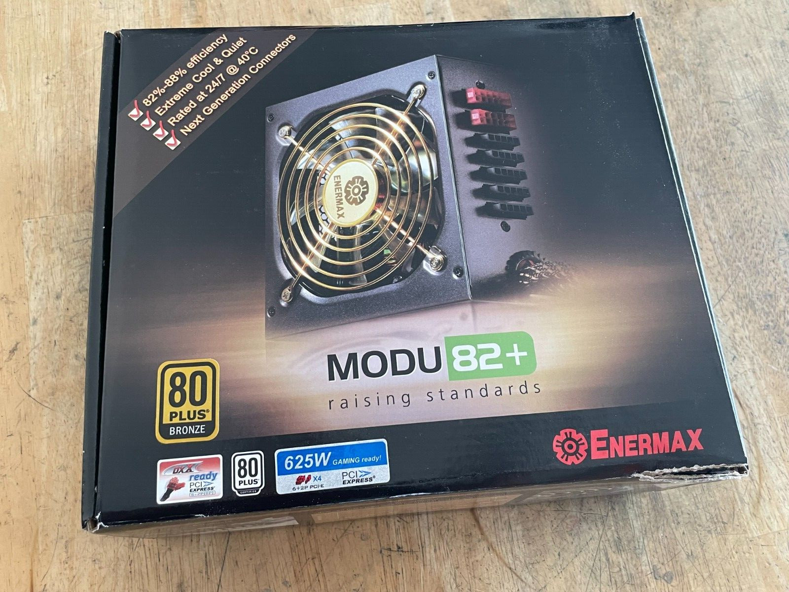ENERMAX MODU 82+ EMD625AWT 625w Modular ATX Power Supply w Box & Manual *WORKING