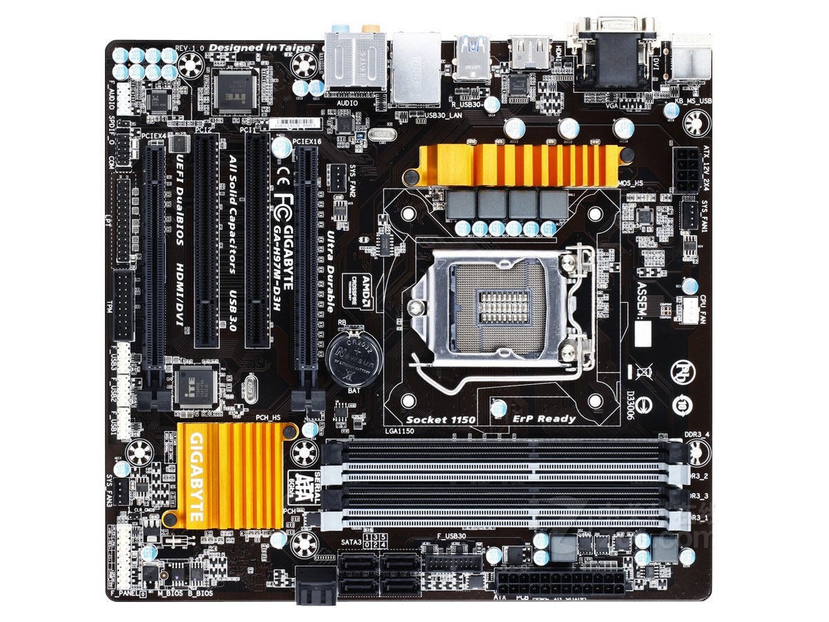 Gigabyte GA-H97M-D3H LGA 1150/Socket H3 Intel Motherboard Micro ATX