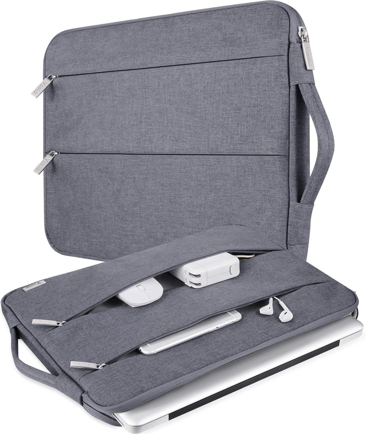 11-12 Inch Waterproof Laptop Sleeve with Handle for V 11-12 Inch, Grey