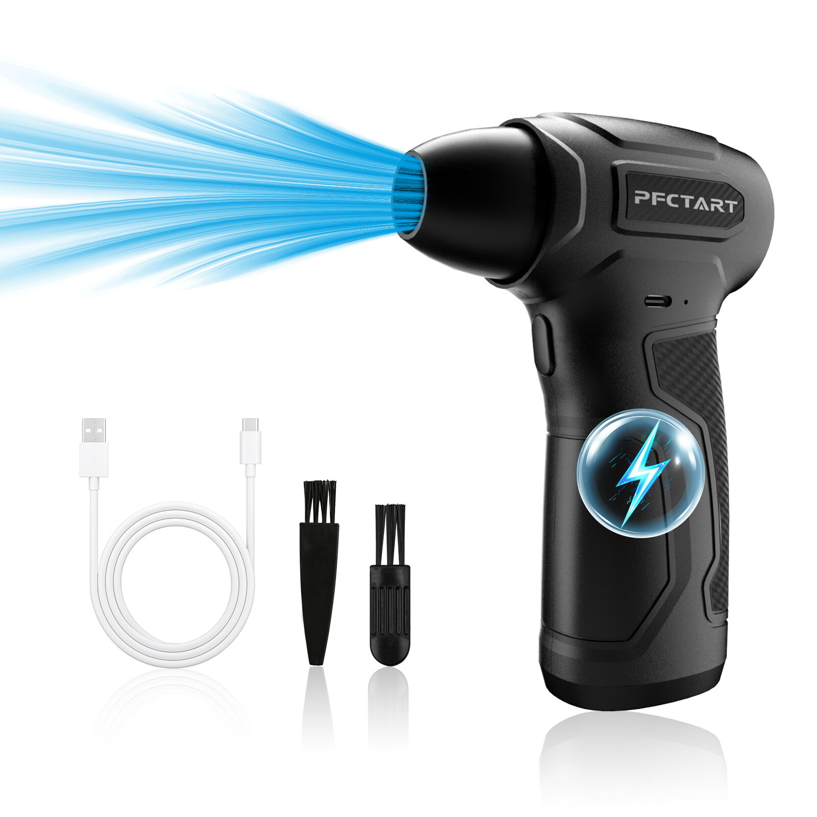PFCTART Compressed Air Duster-200000RPM Super Power Electric Air Duster 8000MAH